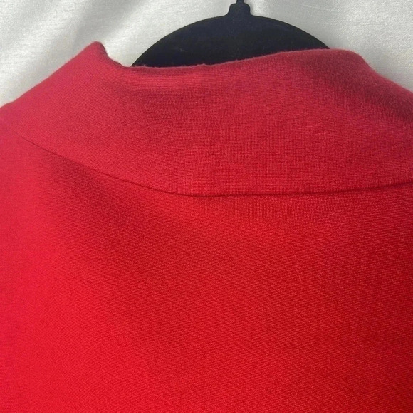 Cleo red pea coat ,SM, single breasted,career,winter,Xmas red,closet staple,EC - Picture 10 of 17